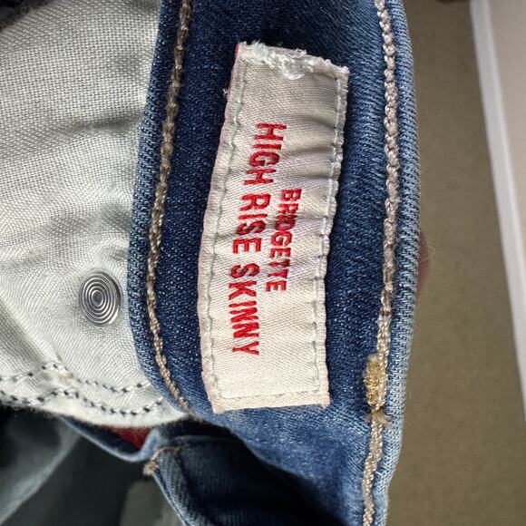 Lucky Brand Bridgette High Rise Skinny Frayed Jeans US Women's 14/32 - Picture 4 of 7